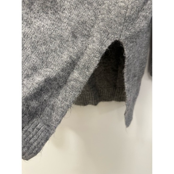 Zara Mock Turtleneck Oversized 3/4 Sleeve Gray Long Top Size Small - Picture 4 of 5